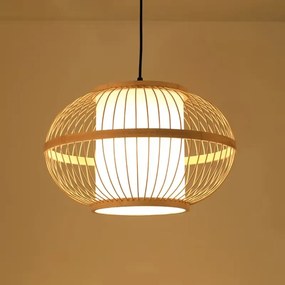 Toolight Natural, závesné stropné svietidlo 1xE27 APP1631-1CP, prírodná hnedá, OSW-05104