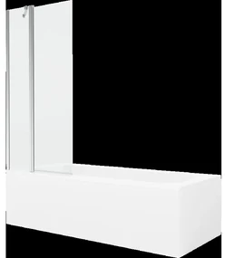 Mexen Vega obdĺžniková vaňa 170 x 70 cm s obkladom a 1-krídlovou sprchovou zástenou 80 cm, Transparentné, Chrómová - 550117070X9