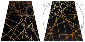 Koberec GLOSS 406C 86 glamour art - čierny / zlatý