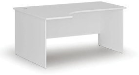 Kancelársky rohový pracovný stôl PRIMO WHITE, 1600 x 1200 mm, ľavý, biela
