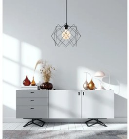 Luster na lanku GALL 1xE27/60W/230V čierna