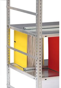 META Regál na zakladače COMPACT, 2200 x 1000 x 600 mm, sivý, základný
