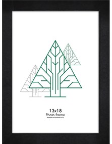 Čierny nástenný rámček Styler Floryda, 16 x 21 cm