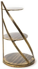 Kovový servírovací podnos Nowell Gold, 38x60 cm