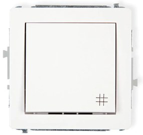 Vypínač krížový biely D DWP-6