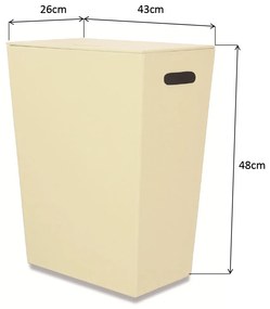 Sapho Sapho, ECO PELLE kôš na prádlo 43x48x26cm, krémová, 2462CR