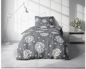 Krepové obliečky DANDELION BLEND sivá hotelová kapsa Rozmer obliečky: 70 x 90 cm | 140 x 200 cm