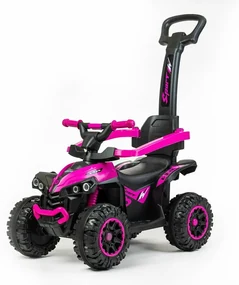 Baby Mix Detské odrážadlo Mega s vodiacou tyčou, ružová