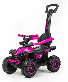 Baby Mix Detské odrážadlo Mega s vodiacou tyčou, ružová