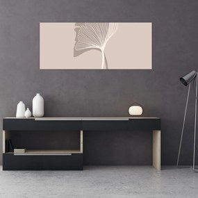 Obraz - Béžové listy N⁰4 (120x50 cm)