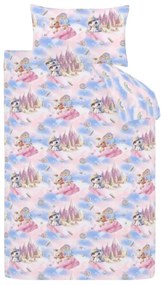 Modré/ružové detské obliečky na jednolôžko 135x200 cm Candy Unicorn – Catherine Lansfield