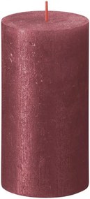 Slovakia Trend Sviečka Bolsius Rustik Shimmer, valec, červená, 60 hod., 68x130 mm