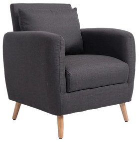 Design-Shop Kreslo Tilg látka - Tmavo sivá