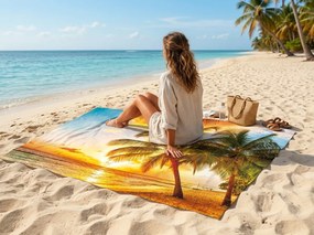 Rýchloschnúca XXL plážová osuška SOLIVANA farebná 150 x 210 cm, 100% mikrovlákno