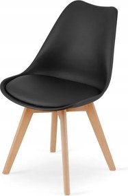 Jedálenská zostava TODI 80cm okrúhly stolový set biely a 2 stoličky MARK čierne + 2 stoličky MARK čierneZADARMO