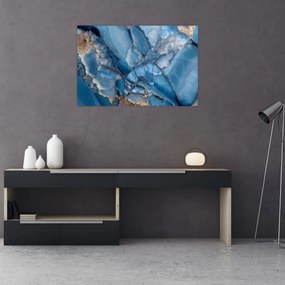 Obraz - Modrý členitý mramor (90x60 cm)