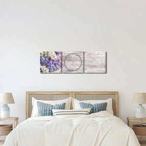 Obraz orgovánu na dreve (s hodinami) (90x30 cm)