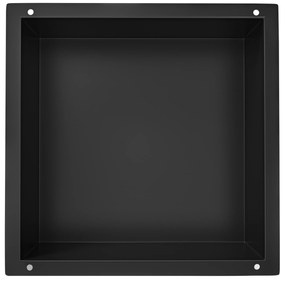 Cerano, zápustná polička do obkladu 30x30x10 cm, čierna matná, CER-CER-417473