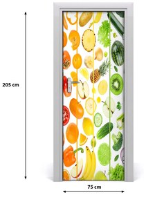 Fototapeta na dvere samolepiace ovocie a zeleninu 75x205 cm