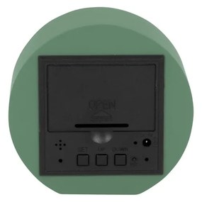 Karlsson 5981GR dizajnové LED hodiny s budíkomzelená, pr. 9 cm
