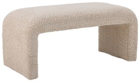 Krémová lavica z textílie buklé Bobbie – Bloomingville