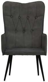 Kreslo wingback čierne plátno