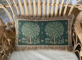 GOBELÍNOVÁ DEKORAČNÁ OBLIEČKA NA VANKÚŠ FESTIVE VERDE 45X45 CM VZOROVANÁ