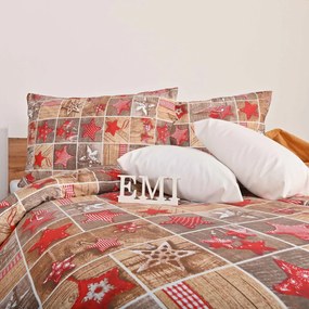 Vianočné bavlnené obliečky Ginger EMI: Štandardný set jednolôžko obsahuje 1x 140x200 + 1x 70x90