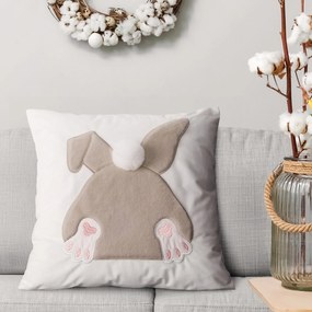 VEĽKONOČNÁ DEKORAČNÁ OBLIEČKA NA VANKÚŠ RUMP 45X45 CM VZOROVANÁ