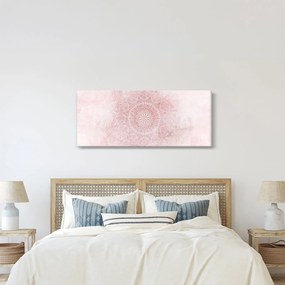 Obraz - Ružová mandala (120x50 cm)