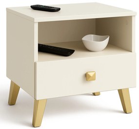 Noční stolek MOBI K-01 kašmír/zlatý