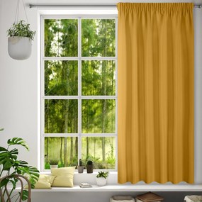 KRÁTKY ZÁVES NA PÁSKE RITA 140X175 CM HORČICOVÁ