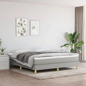 Boxspring posteľ s matracom svetlosivá 100x200 cm látka 3144183
