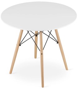 Dekorstudio Okrúhly jedálenský stôl 90cm - biely