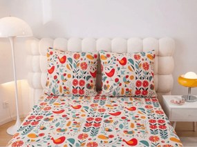 Obliečky z mikrovlákna RETRO BIRD farebné Rozmer obliečky: 70 x 90 cm | 140 x 220 cm
