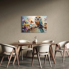 Obraz - Maľovaná sova (90x60 cm)