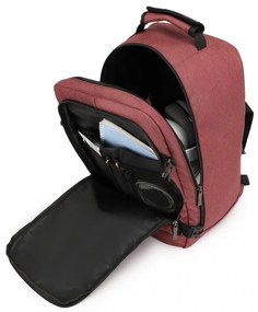Konofactory Tmavočervený odolný batoh do lietadla "Transporter" - M (35l)