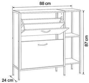 Botník ABO-G1008 OAK Hnedá
