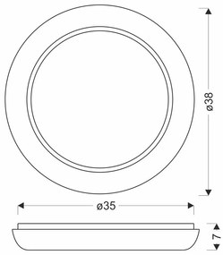 Biele LED stropné svietidlo 38x38 cm Gilly – Candellux Lighting