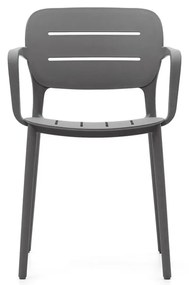 Sivá plastová záhradná stolička Morella – Kave Home