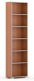 Knižnica SILVER LINE, 1 stĺpec, 2230 x 600 x 400 mm, čerešňa