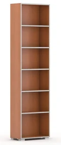 Knižnica SILVER LINE, 1 stĺpec, 2230 x 600 x 400 mm, čerešňa