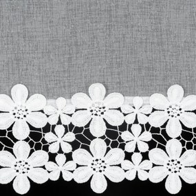 KRÁTKA ZÁCLONA NA PÚTKACH KAJA 150X70 CM BIELA