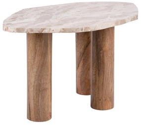 Odkladací stolík s doskou v dekore mramoru 50x75 cm Organic – Leitmotiv