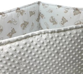 INTERMEDIC SK Mantinel do postieľky Teddy / minky krémová – 180x30 cm
