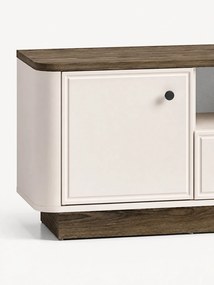 TV stolík Amberto 160 cm so zásuvkou - kašmírová / dub windmill tmavý