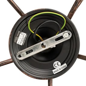 Brilagi - Tiffany vitrážový prisadený luster MIRABELLA 5xE27/60W/230V priemer 60 cm