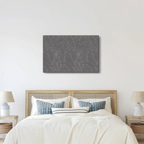 Obraz - Šedé palmové listy (90x60 cm)