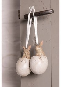 Závesná veľkonočný dekorácie zajačik vo vajíčku - Ø 5 * 10 cm