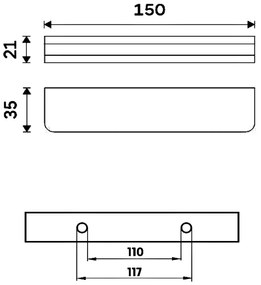 Sapho Sapho, Držiak sklenené poličky 8mm, chróm, MY009
